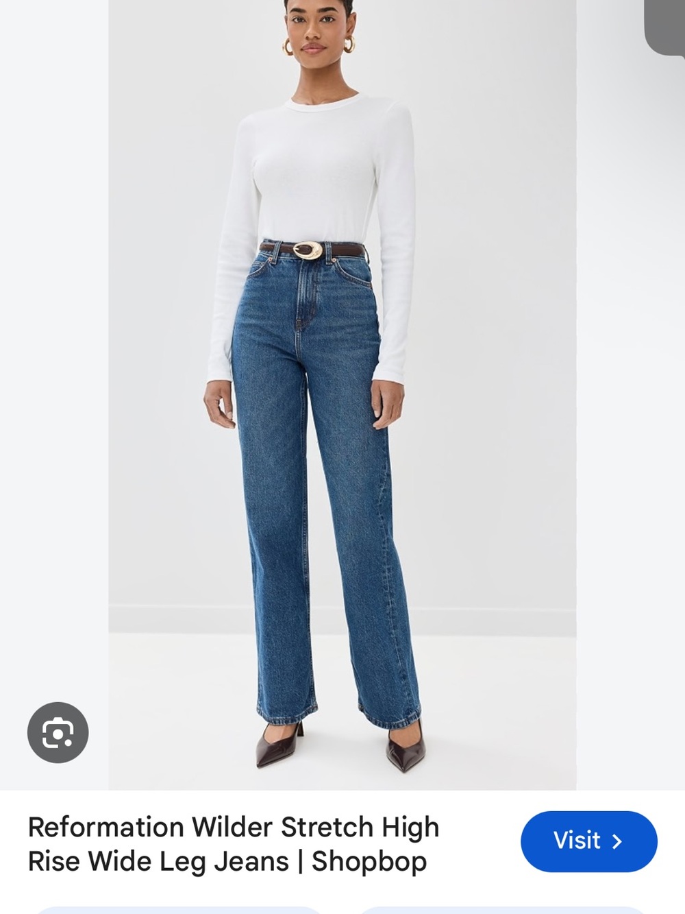 TWO Reformation Wilder Streth Light and Dark Wash Straight-Leg Jeans